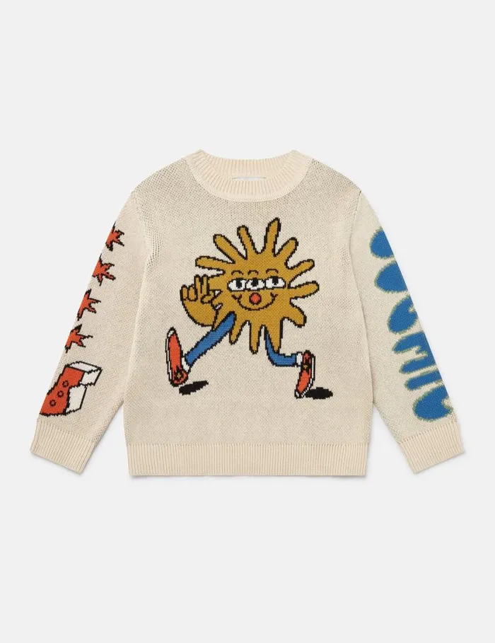 Kids Cosmic Cowboy Knitted Graphic Sweater Beige Stella McCartney TShirts And Sweatshirt Kids Cosmic Cowboy Knitted Graphic Sweater Beige Stella McCartney TShirts And Sweatshirt
