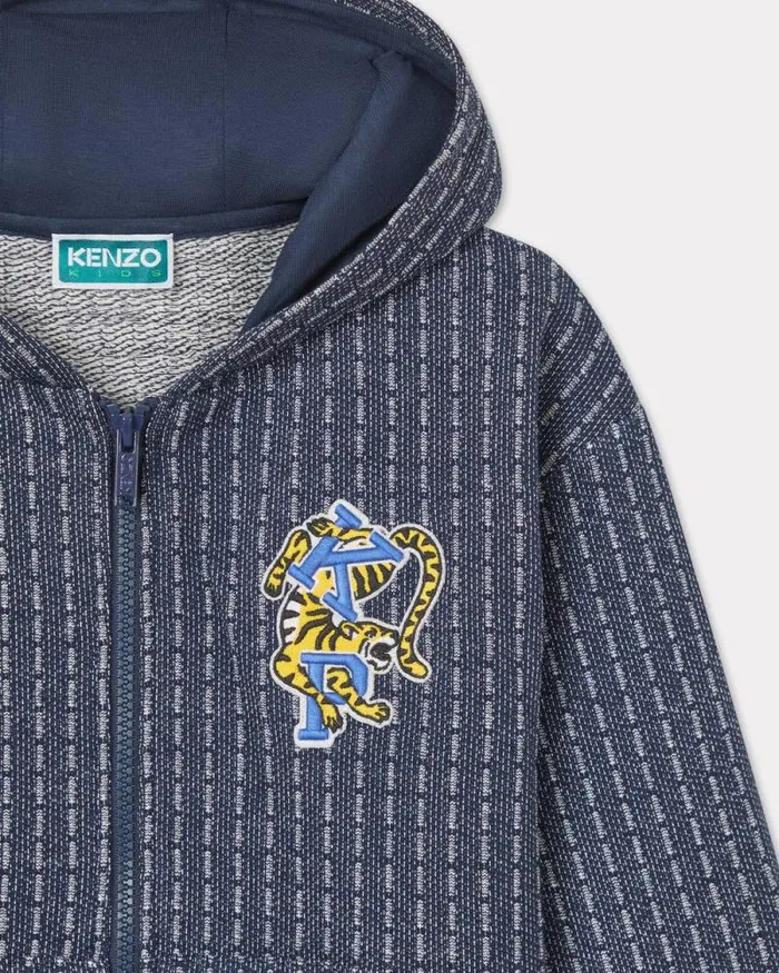 Kids Embroidered 039Blue Jungle039 Tracksuit Top Blue Black Kenzo Tshirts And Sweatshirts