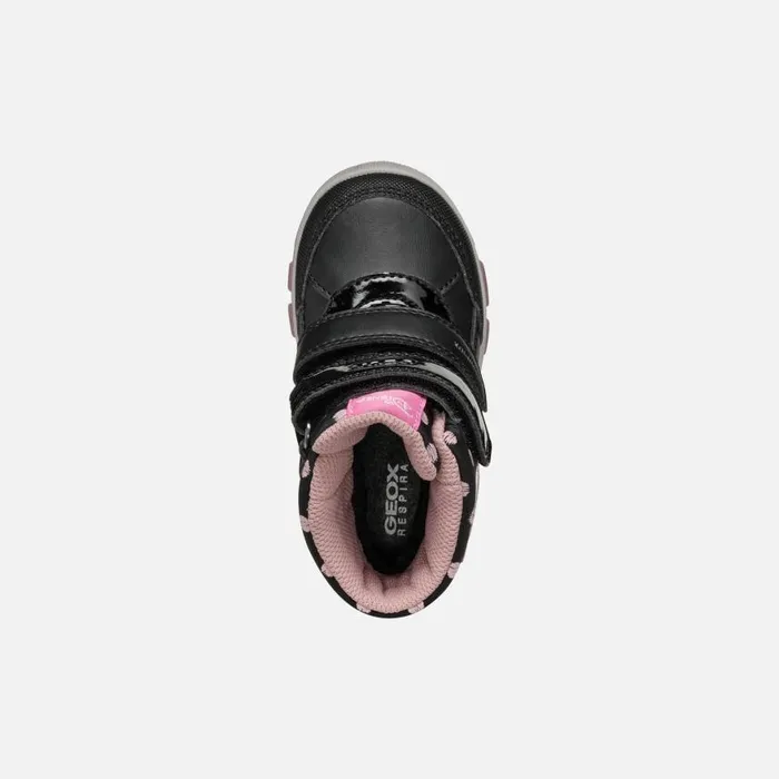 Kids Geox Ankle Boots FLANFIL ABX BABY BlackOld Rose Minnie Blackold Rose