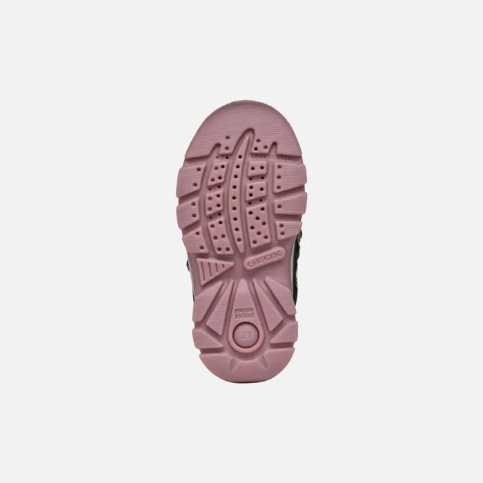 Kids Geox Ankle Boots FLANFIL ABX BABY BlackOld Rose Minnie Blackold Rose