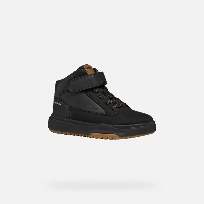 Kids Geox Boots BUNSHEE ABX BOY Black Waterproof Boots Black