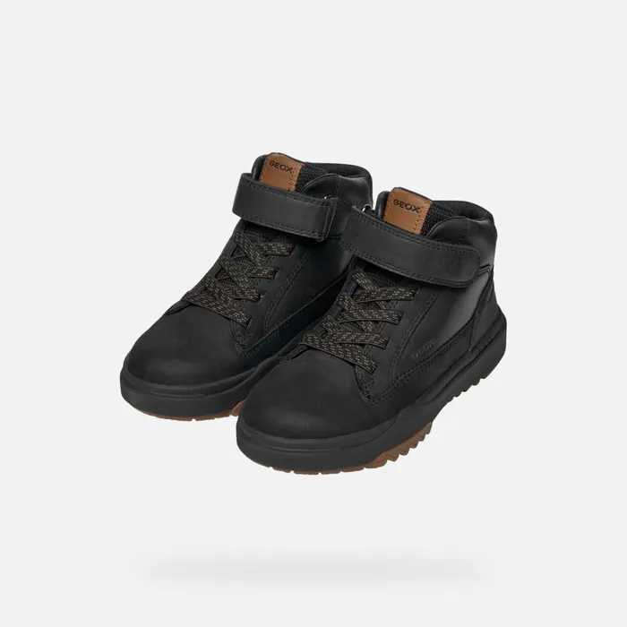 Kids Geox Boots BUNSHEE ABX BOY Black Waterproof Boots Black