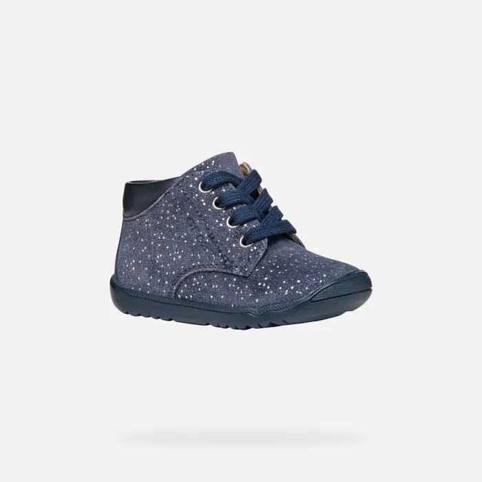 Kids Geox First Steps MACCHIA BABY GIRL Avio Low Top Sneakers Avio