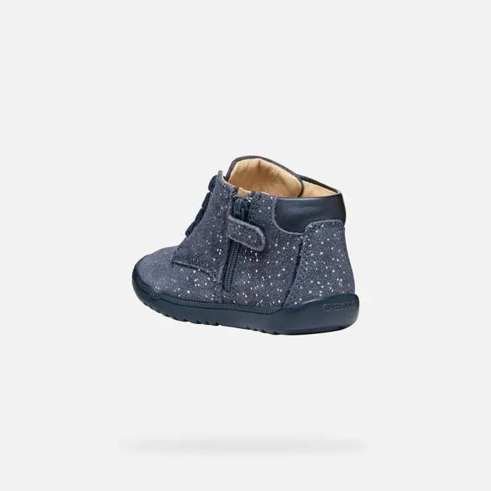 Kids Geox First Steps MACCHIA BABY GIRL Avio Low Top Sneakers Avio