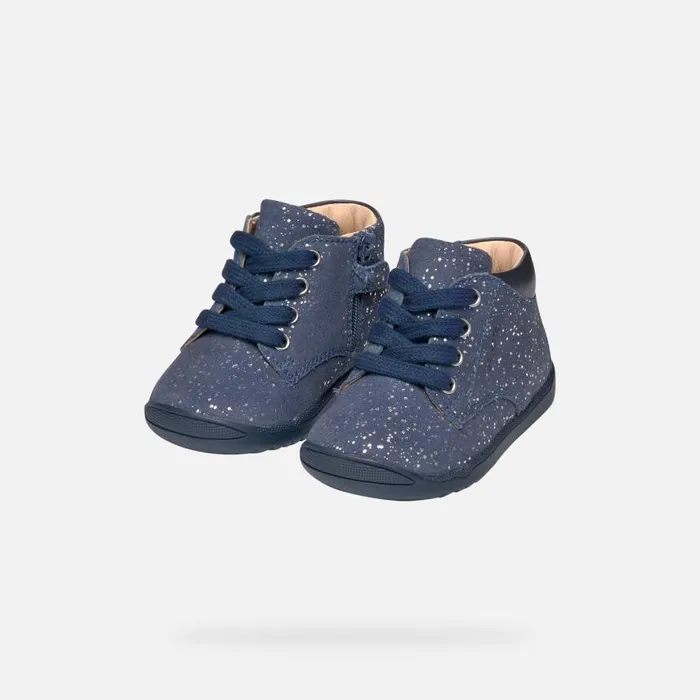Kids Geox First Steps MACCHIA BABY GIRL Avio Low Top Sneakers Avio