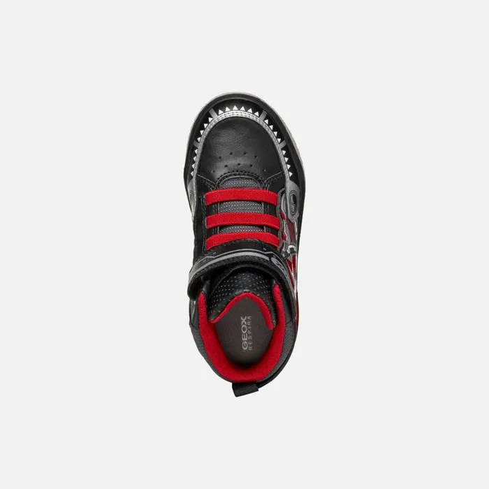 Kids Geox Sneakers INEK BOY BlackRed High Top Sneakers Blackred
