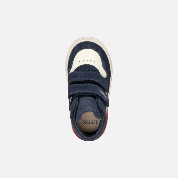 Kids Geox Sneakers NASHIK TODDLER BOY NavyLight Beige High Top Sneakers Navylight Beige