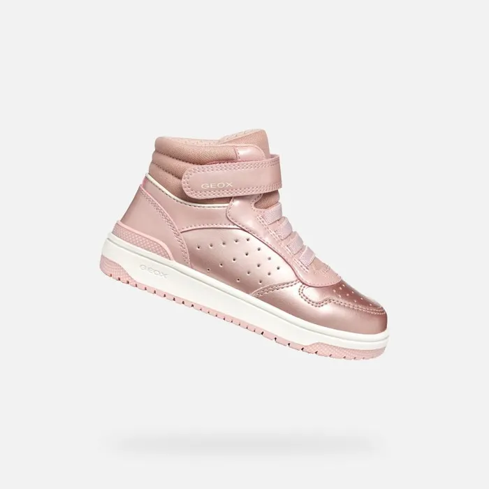 Kids Geox Sneakers WASHIBA JUNIOR Rose High Top Sneakers Rose