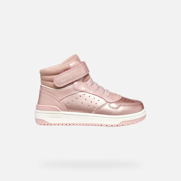 Kids Geox Sneakers WASHIBA JUNIOR Rose High Top Sneakers Rose