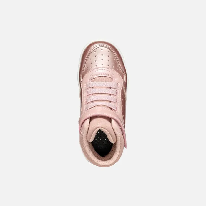 Kids Geox Sneakers WASHIBA JUNIOR Rose High Top Sneakers Rose