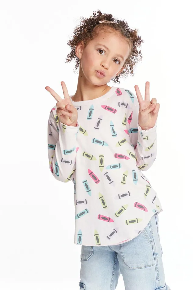 Kids Girls Chaser Brand Coloring Time Girls Long Sleeve