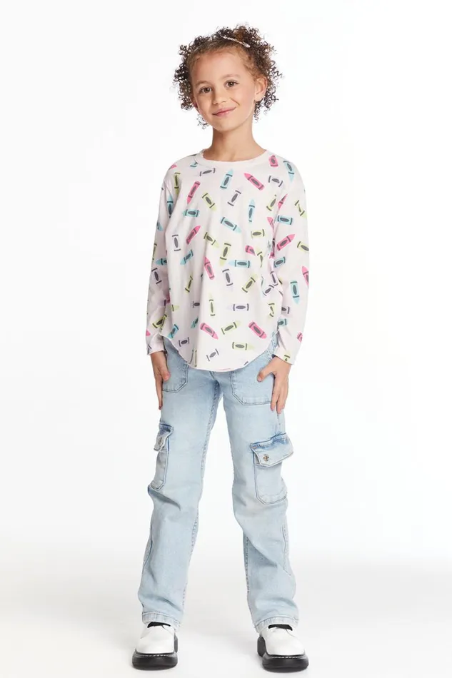 Kids Girls Chaser Brand Coloring Time Girls Long Sleeve