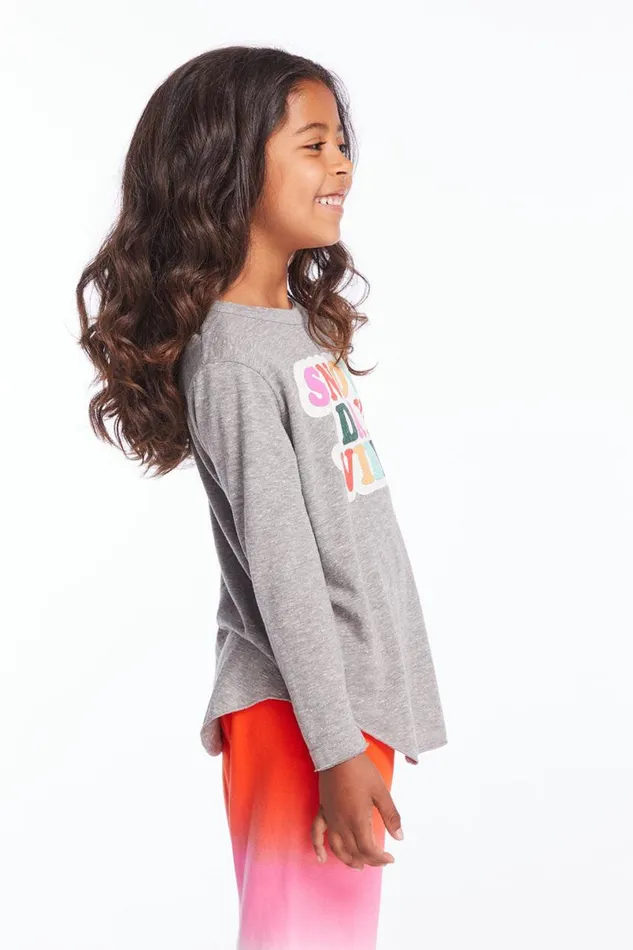 Kids Girls Chaser Brand Snow Day Vibes Girls Long Sleeve