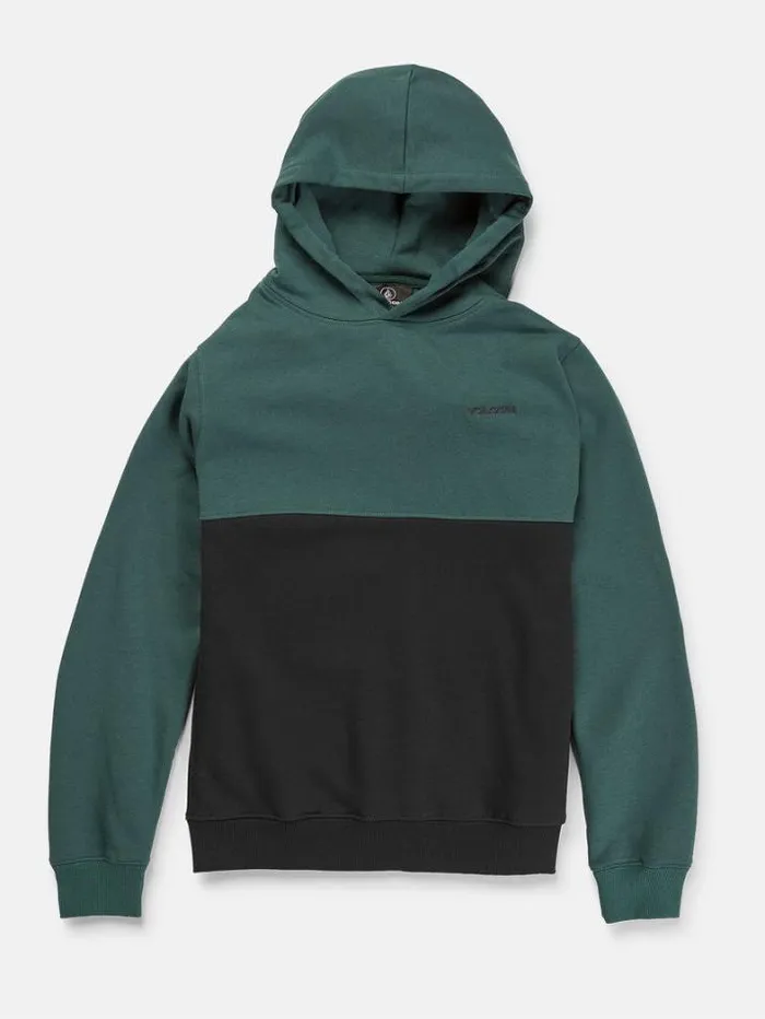 Kids Hoodies and Sweatshirts Volcom Big Boys Divided Hoodie 8211 Ranger Green