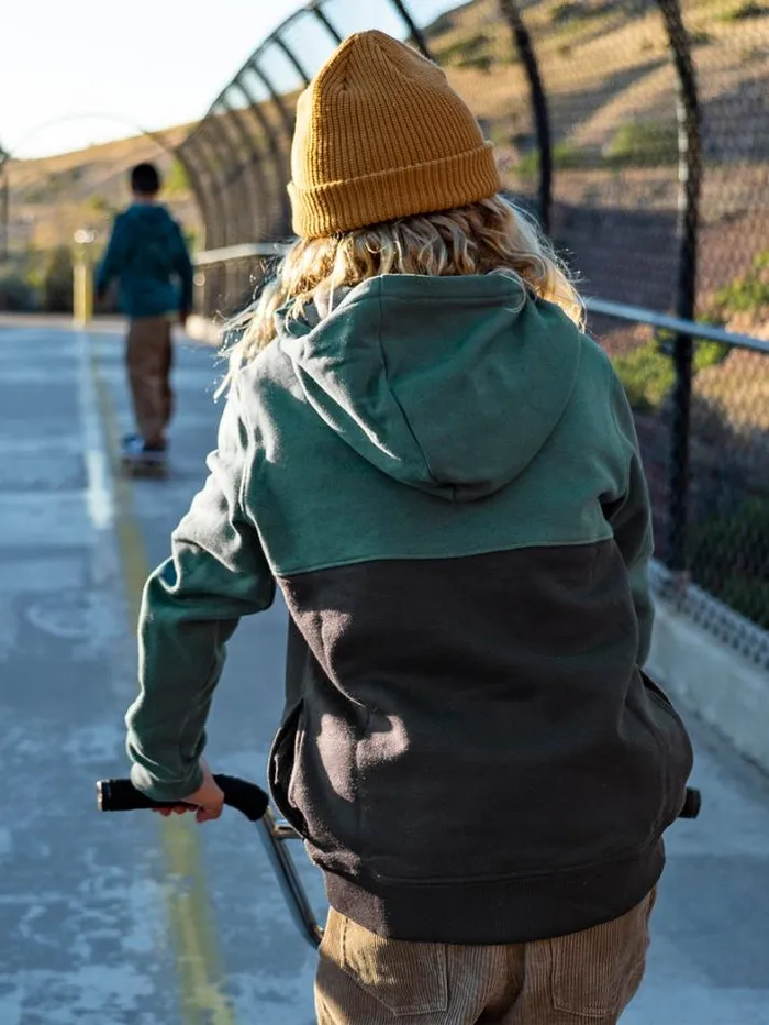 Kids Hoodies and Sweatshirts Volcom Big Boys Divided Hoodie 8211 Ranger Green
