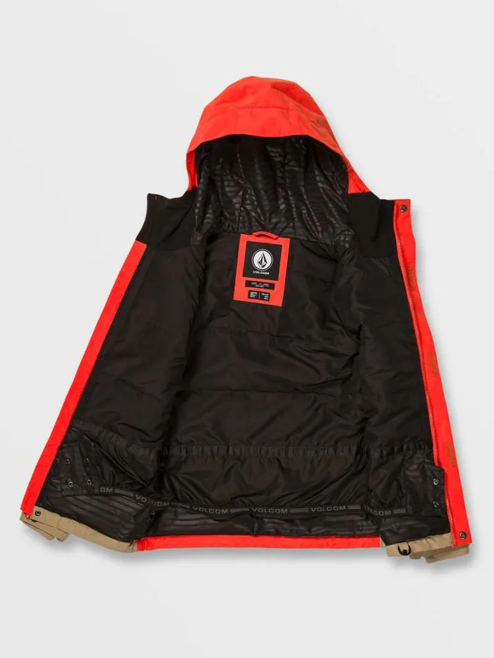 Kids Jackets Volcom Vernon Insulated Jacket 8211 Orange Shock