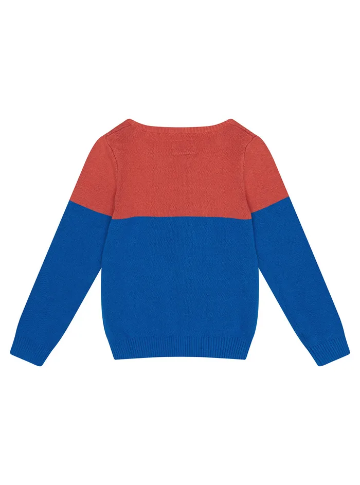 Kids Little Boy GUESS Eco Orange Navy Logo Knit Jumper 27 Kids Little Boy GUESS Eco Orange Navy Logo Knit Jumper 27
