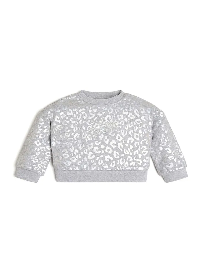 Kids Little Girl GUESS Diva Leopard Logo Active Jumper 27