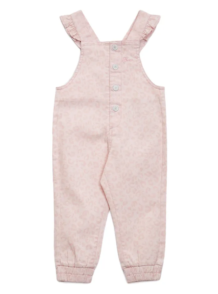 Kids Little Girl GUESS Light Pink Leopard Romper 27