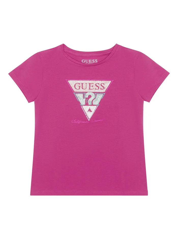 Kids Little Girl GUESS Purple Dragonfruit Logo Tshirt 27
