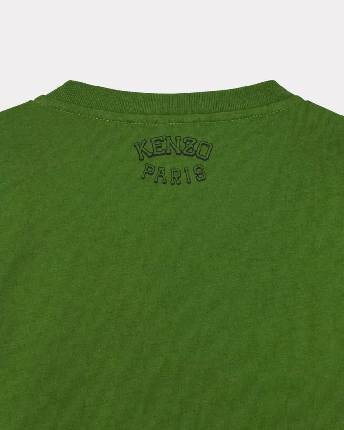 Kids Longsleeved Cotton Tshirt Olive Kenzo Tshirts And Sweatshirts