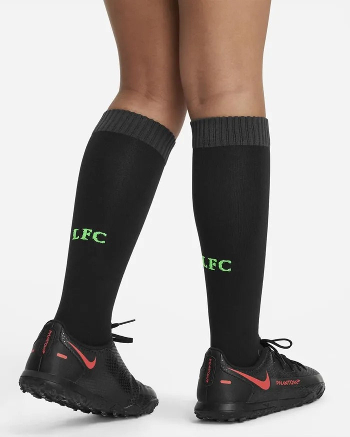 Kids Nike All Accessories And Equipment Liverpool FC 202324 Goalkeeper Anthracitepoison Green