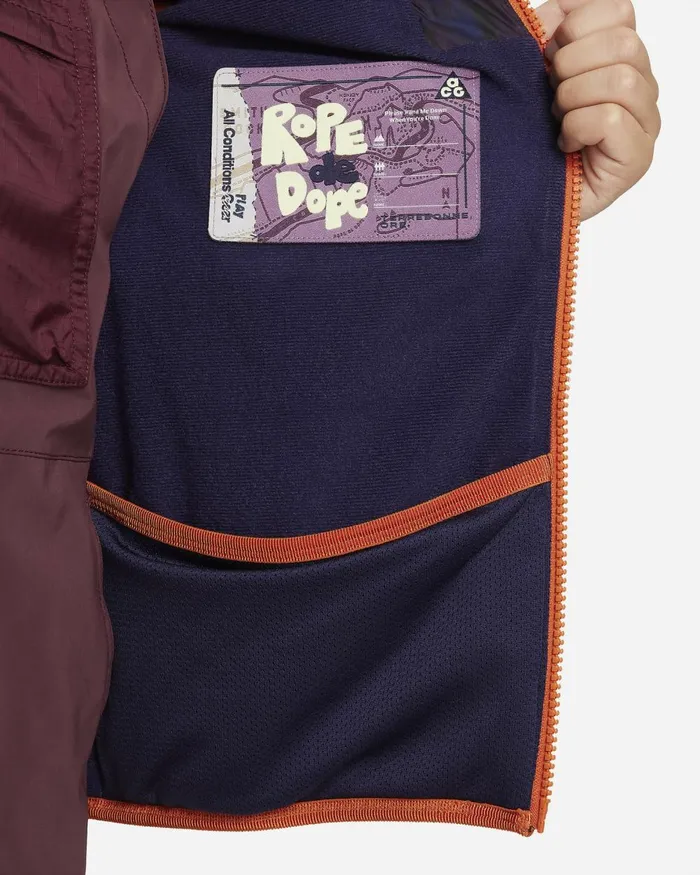 Kids Nike All Clothing ACG StormFIT 034Rope De Dope034 Purple Cosmospurple Inkcampfire Orange
