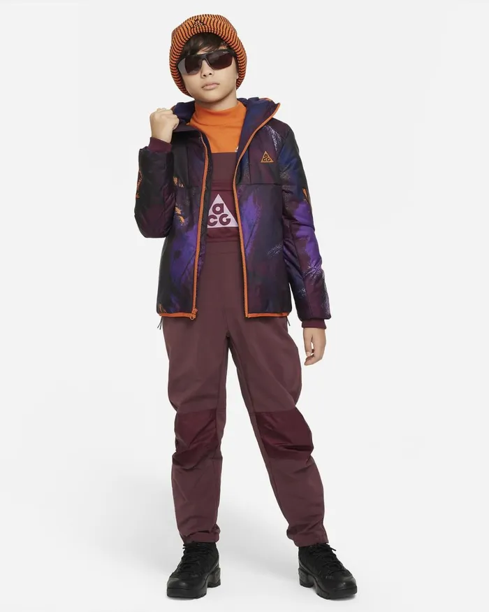 Kids Nike All Clothing ACG StormFIT 034Rope De Dope034 Purple Cosmospurple Inkcampfire Orange