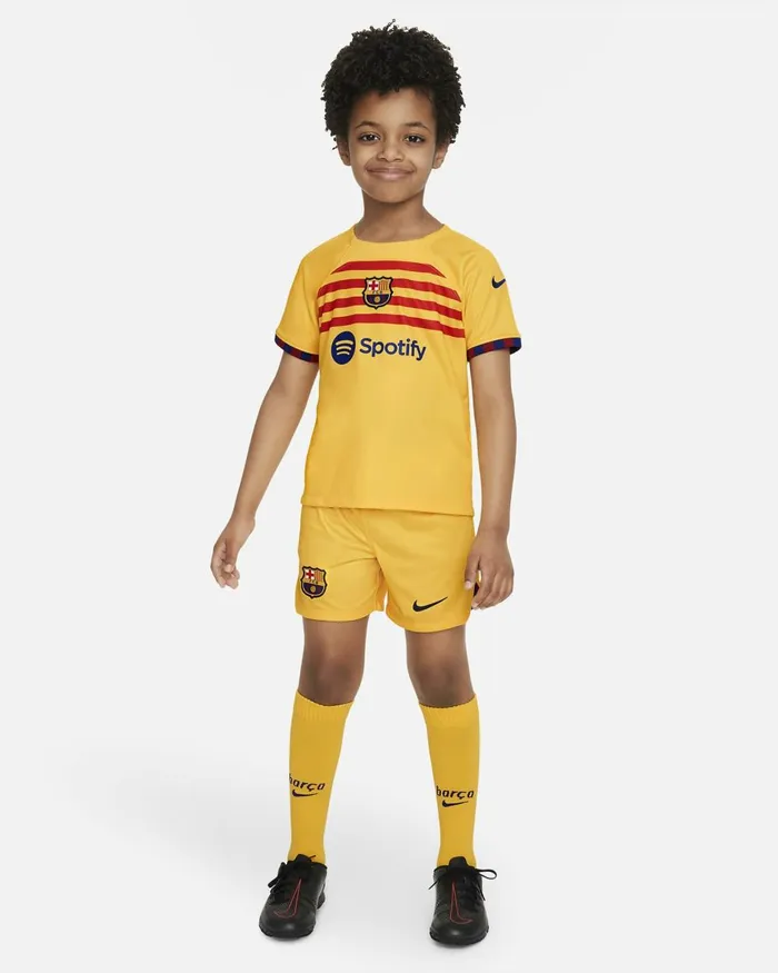 Kids Nike All Clothing FC Barcelona 202223 Fourth Amarillouniversity Reddeep Royal Blue