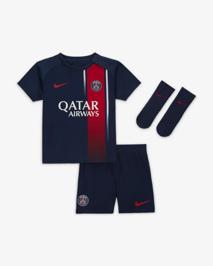 Kids Nike All Clothing Paris SaintGermain 202324 Home Midnight Navyuniversity Reduniversity Red