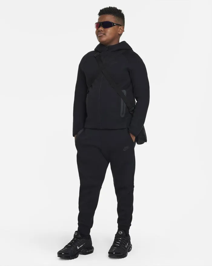 Kids Nike All Clothing Sportswear Tech Fleece Blackblackblack