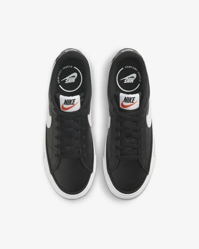 Kids Nike All Shoes NikeCourt Legacy Blackgum Light Brownwhite
