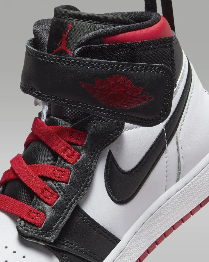Kids Nike Jordan Air Jordan 1 Hi FlyEase Whitegym Redwhiteblack