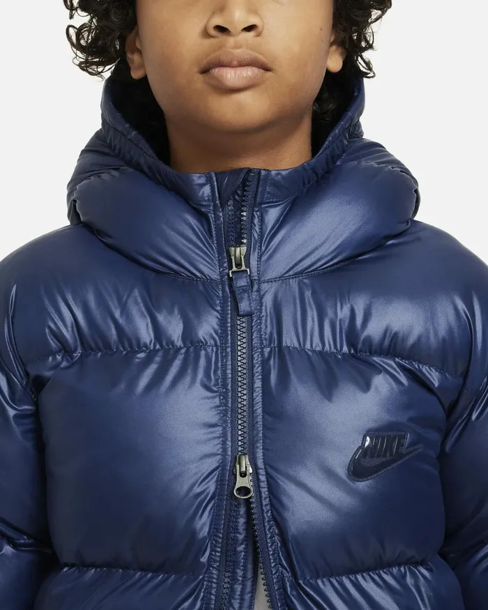 Kids Nike Older Kids 7 8211 15 Years Sportswear Heavyweight Synthetic Fill EasyOn Midnight Navyobsidianobsidian