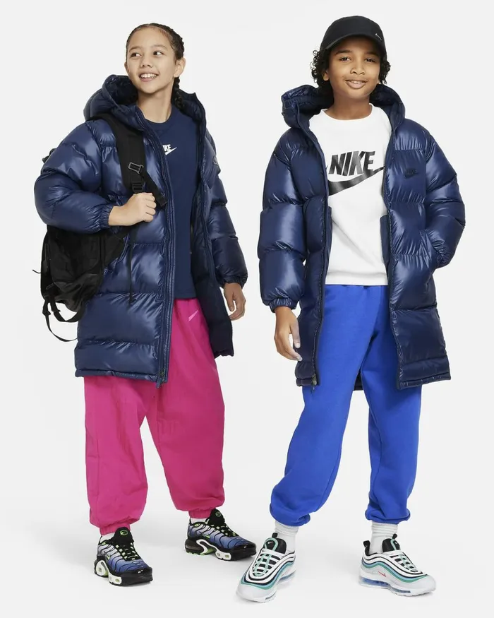 Kids Nike Older Kids 7 8211 15 Years Sportswear Heavyweight Synthetic Fill EasyOn Midnight Navyobsidianobsidian