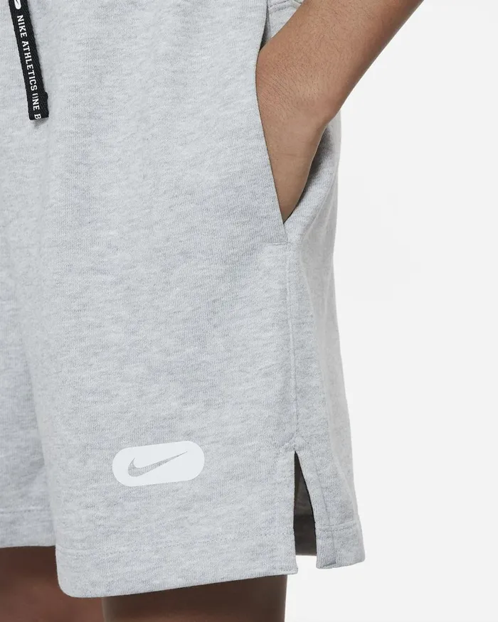Kids Nike Shorts DriFIT Athletics Light Smoke Greyheatherwhite