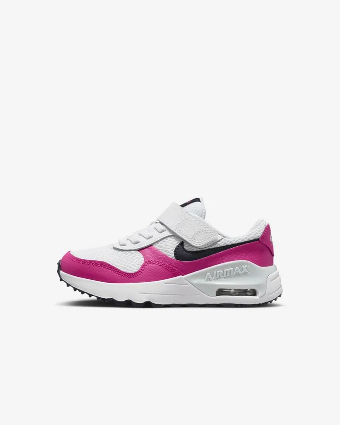 Kids Nike Younger Kids 3 8211 7 Years Air Max SYSTM Whitefierce Pinkpure Platinumobsidian Kids Nike Younger Kids 3 8211 7 Years Air Max SYSTM Whitefierce Pinkpure Platinumobsidian
