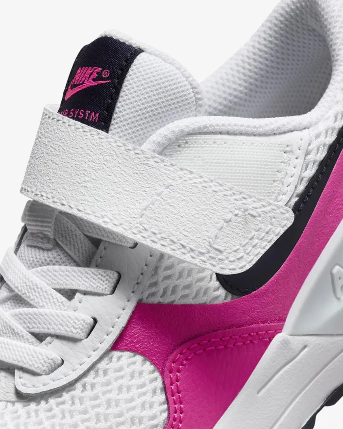 Kids Nike Younger Kids 3 8211 7 Years Air Max SYSTM Whitefierce Pinkpure Platinumobsidian