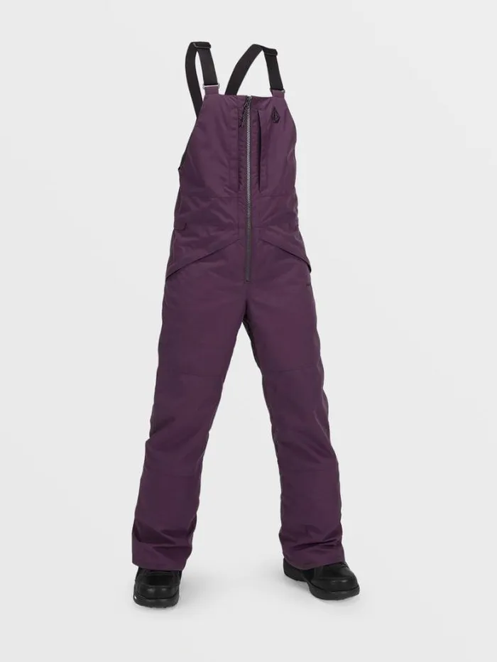 Kids Pants Volcom Barkley Insulated Bib Overalls 8211 Blackberry