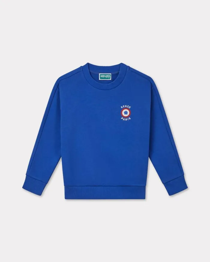 Kids Printed Cotton Sweatshirt Sapphire Kenzo Tshirts And Sweatshirts