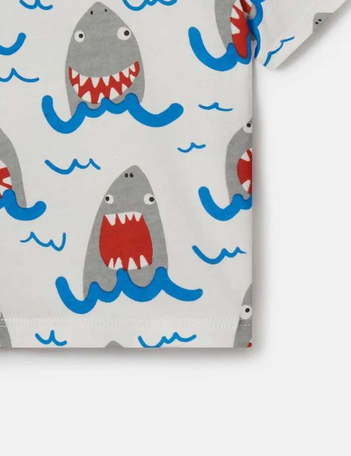 Kids Shark Print TShirt Ivory Stella McCartney TShirts And Sweatshirt Kids Shark Print TShirt Ivory Stella McCartney TShirts And Sweatshirt
