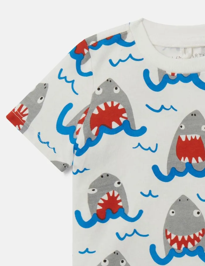 Kids Shark Print TShirt Ivory Stella McCartney TShirts And Sweatshirt Kids Shark Print TShirt Ivory Stella McCartney TShirts And Sweatshirt