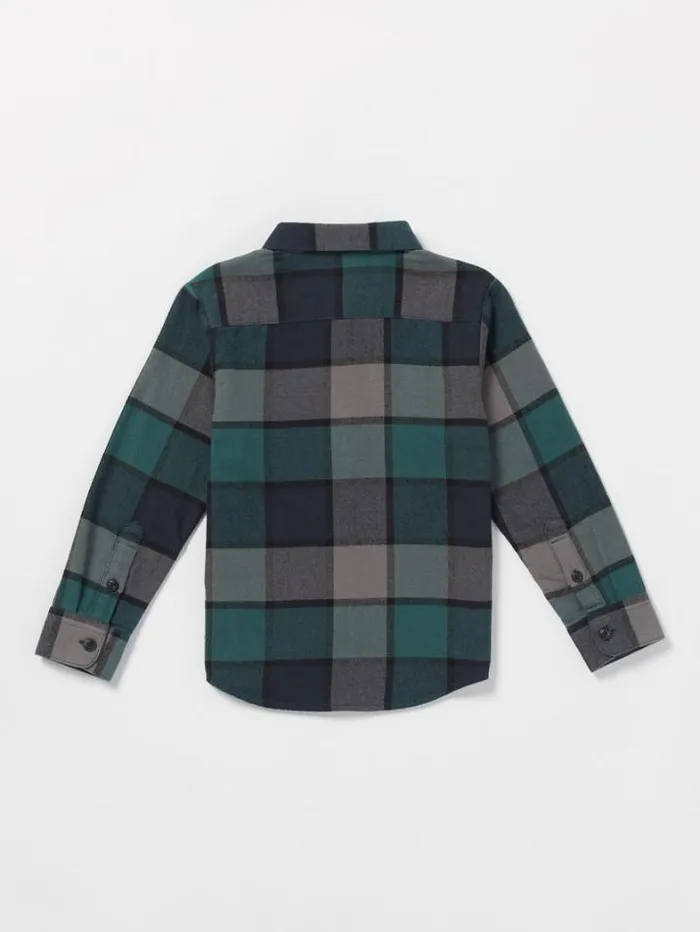 Kids Shirts and Flannels Volcom Little Boys Caden Plaid Flannel 8211 Navy