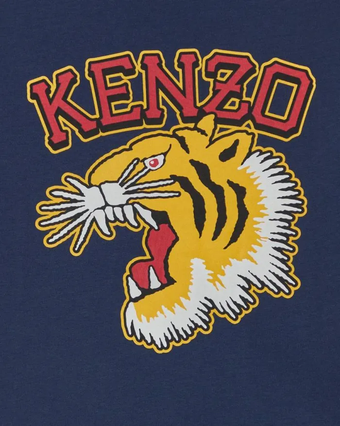 Kids Shortsleeved Cotton Tshirt Blue Black Kenzo Tshirts And Sweatshirts
