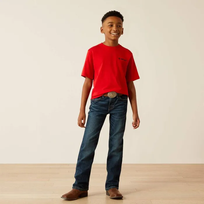 Kids TShirts and Polos Ariat Ariat Proud Farmer TShirt Redline Kids TShirts and Polos Ariat Ariat Proud Farmer TShirt Redline