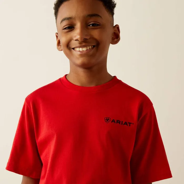 Kids TShirts and Polos Ariat Ariat Proud Farmer TShirt Redline Kids TShirts and Polos Ariat Ariat Proud Farmer TShirt Redline
