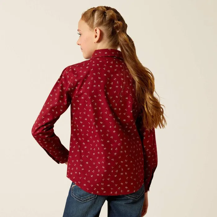 Kids TShirts and Polos Ariat Red Ranch Shirt Cattle Brand Kids TShirts and Polos Ariat Red Ranch Shirt Cattle Brand