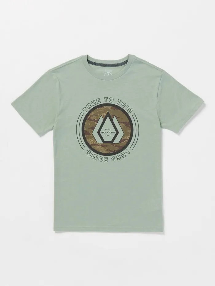 Kids TShirts and Tanks Volcom Big Boys Linkfill Short Sleeve Tee 8211 Slate Heather