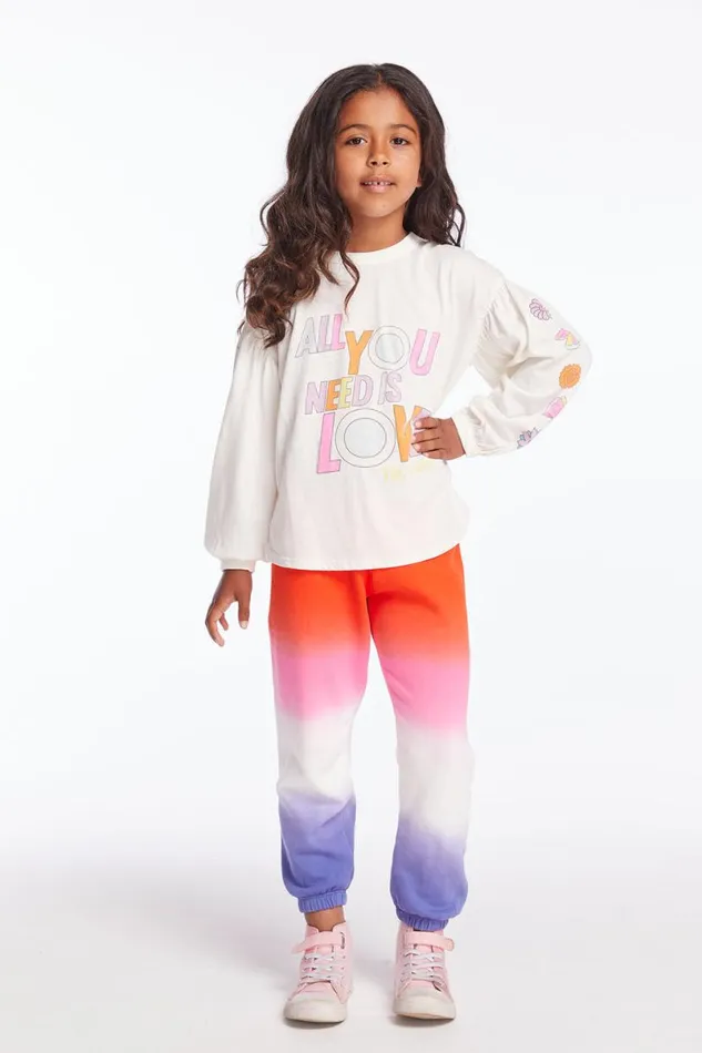 KidsWomens Girls Chaser Brand The Beatles Love Collage Girls Long Sleeve
