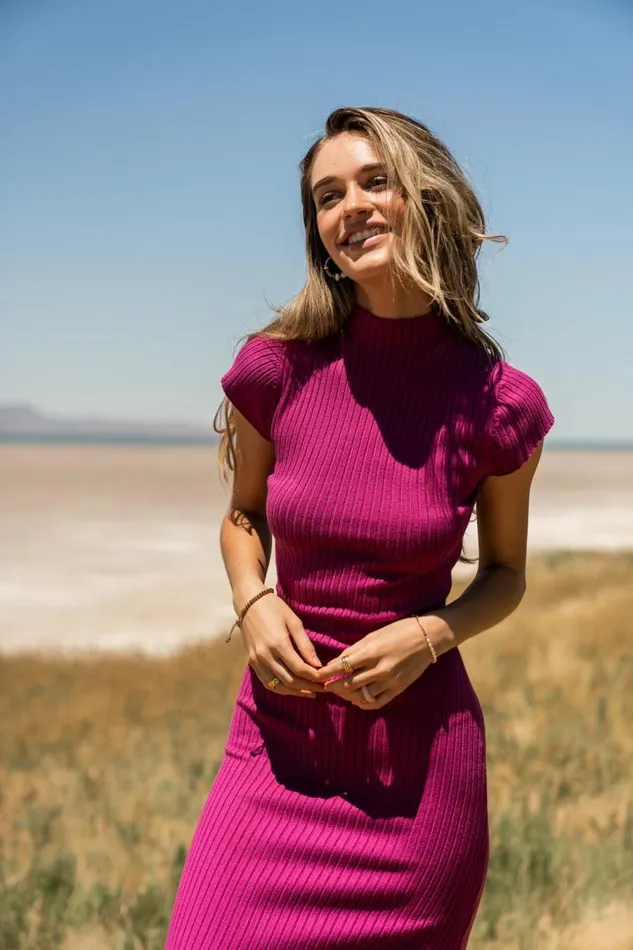 Kimi Bodycon Dress In Fuchsia Fuchsia Women Bohme Dresses